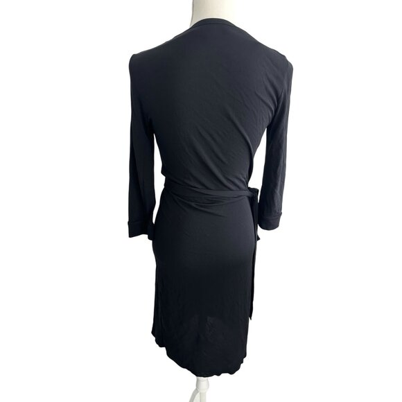 DIANE VON FURSTENBERG Classic Black Wrap Dress Size 4 - Picture 5 of 7